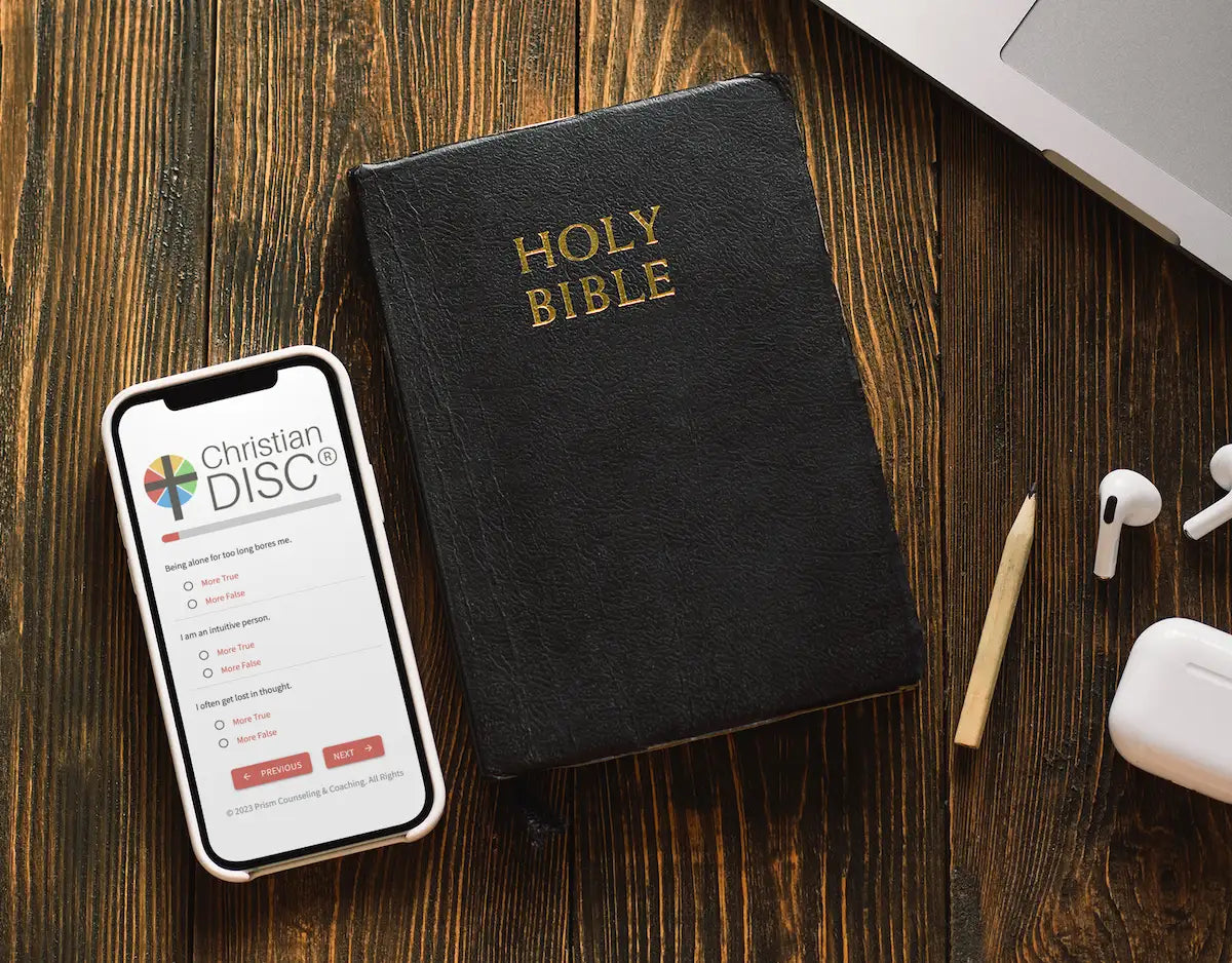 Black leather-bound holy bible with gold lettering.