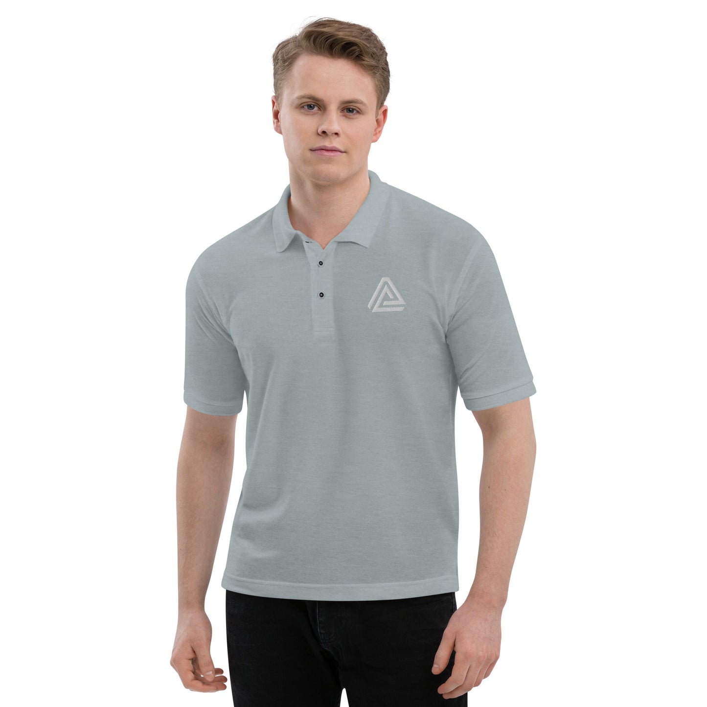 Men’s PRISM Premium Polo - Cool Heather / S