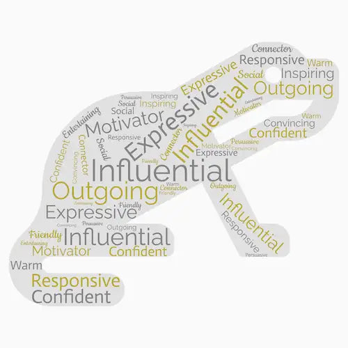 A stylized silhouette of a running person formed by overlapping words in shades of yellow and gray.